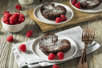 Homemade Sweet Chocolate Heart Lava Cake
