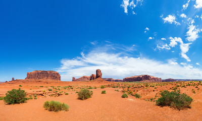 Scenic sandstones landscape at Monument Valley