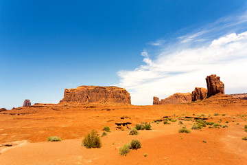 Scenic sandstones landscape at Monument Valley