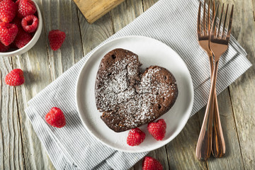 Homemade Sweet Chocolate Heart Lava Cake