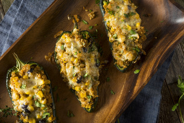 Homemade Roasted Quinoa Stuffed Poblano Peppers