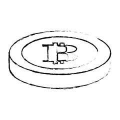 Fototapeta na wymiar bitcoin icon, digital money symbol, logo design