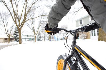Winter biking