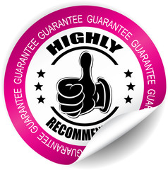 Highly recommended,Guarantee pink sticker, button, label and sign