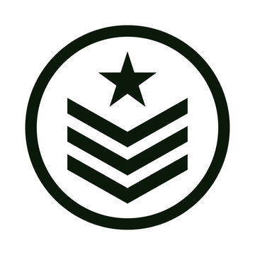 Military emblem icon image, vector illustration design