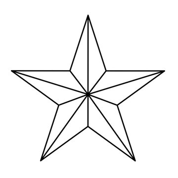 Star figure showing military authority icon image, vector illustration