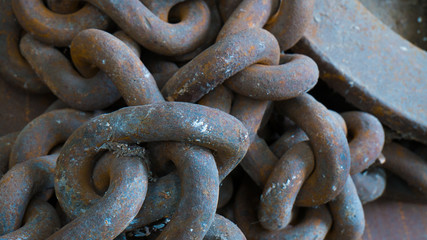 Rusty old chains