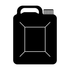 Black canister of gasoline icon image, vector illustration
