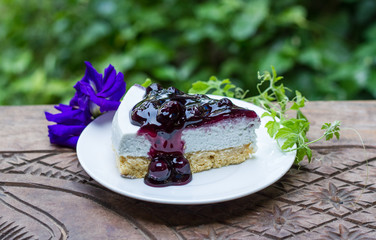 Blueberry cheese pie