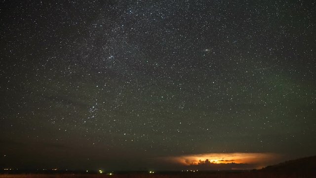 Thunderstorm at Night on Horizon