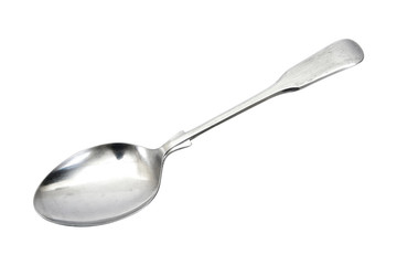 Silver spoon.Stainless Spoon isolated