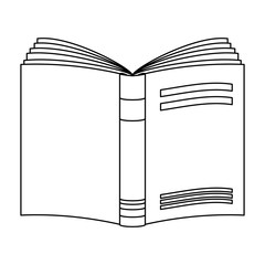 Figure notebook open icon image, vector illustration design