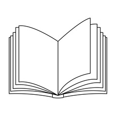 Figure notebook with white foil icon image, vector illustration