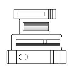 Figure books one on top of the other, vector illustration