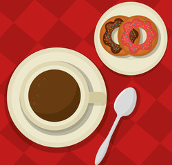 delicious coffee time poster vector illustration design