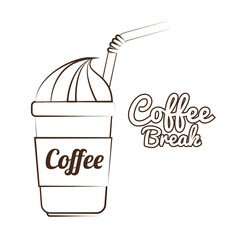 delicious coffee break icon vector illustration design