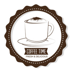 delicious coffee time poster vector illustration design