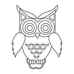 owl cartoon icon over white background. vector illustration