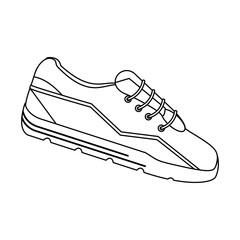 sport shoe icon over white background. vector illustration