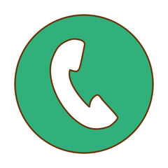 Green symbol phone image design, vector illustration icon