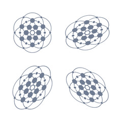 Abstract science vector icon. Communication. 