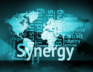 Synergy Word Meaning Working Together And Partner