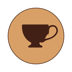 Dark brown cup design icon, vector illustration image