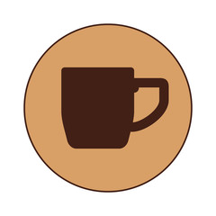 Dark brown cuppa design image, vector illustration