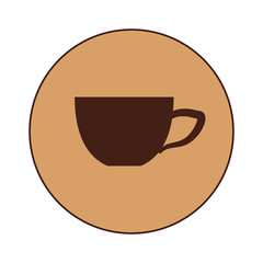 Dark brown small cup design image, vector illustration