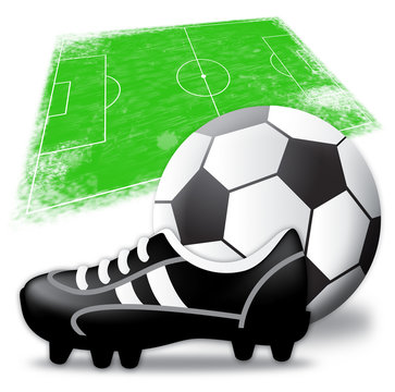 Soccer Gear Showing Football Equipment 3d Illustration