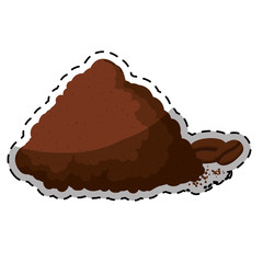 Brown coffee mountain icon design, vector illustration