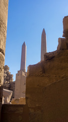 Obelisk in ancient temple of Egypt