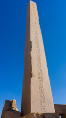 Obelisk in ancient temple of Egypt