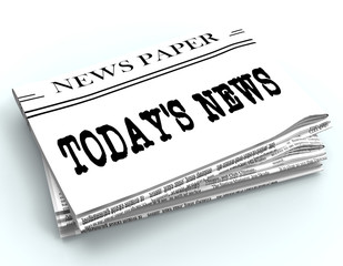 Fototapeta premium Today's News Represents Current Newspaper 3d Rendering