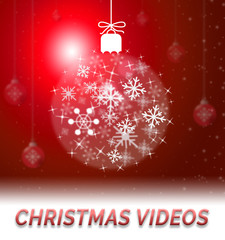 Fototapeta na wymiar Christmas Videos Shows Xmas Movie 3d Illustration