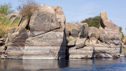 Egypt Nile cruise, a nice view from the boat to shore