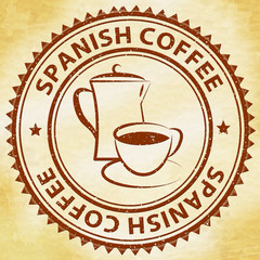 Spanish Coffee Shows Spain Beverage Or Drink