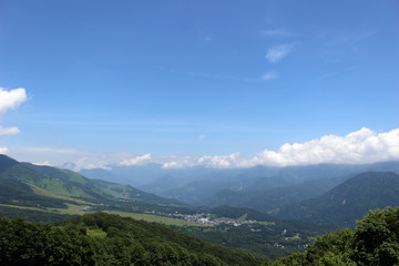 Fototapeta na wymiar 白馬岩岳から見た風景