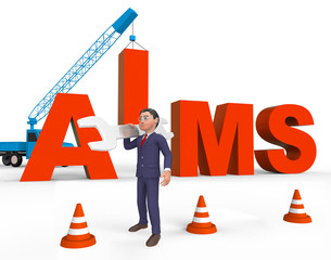Make Aims Indicating Aspiration And Purpose 3d Rendering