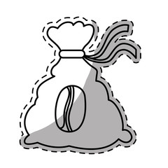 Figure coffee sack icon image, vector illustration