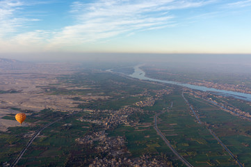 Balloon flight in Luxor, beautiful view from sky