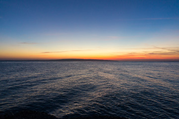 Watching sunrise on the Red Sea coast in Egypt