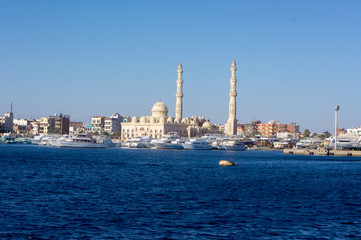 Red sea near Hurghada, beautiful view from the boat