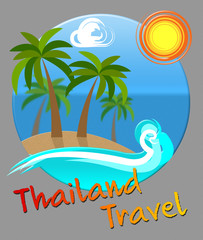 Fototapeta na wymiar Thailand Travel Means Tours And Journeys In Asia