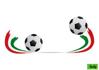 Soccer ball up and down ,italy flag.