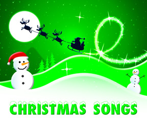 Christmas Songs Shows Xmas Music 3d Illustration