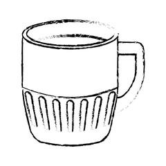 Contour coffee cuppa design image, vector illustration icon