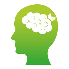 Think green icon image design, vector illustration