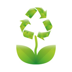 Green eco plant environment care, vector illustration