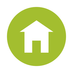 Green eco house image design, vector illustration